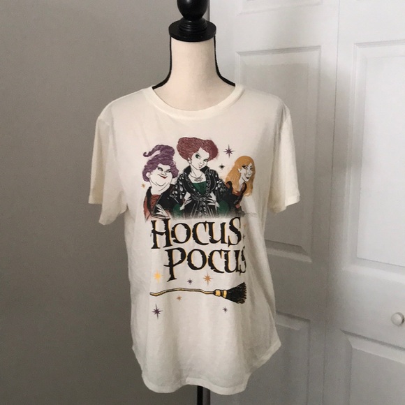 Disney Tops - DISNEY Womens Ivory Hocus Pocus Halloween T-Shirt Tee | XXL (19)